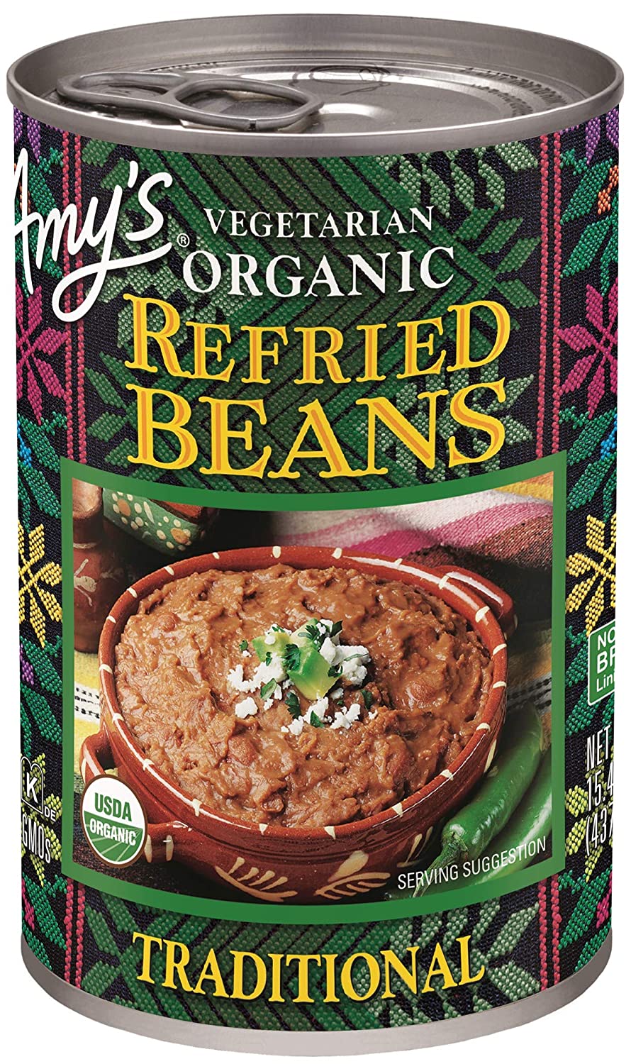 Amy’s – Refried Beans Organic Traditional, 15.40 Oz | Pack Of 12