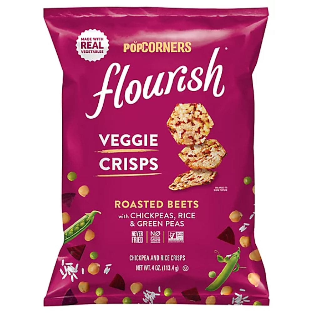 Popcorners – Flourish Veggie Crisps Roasted beets with chickpeas, rice