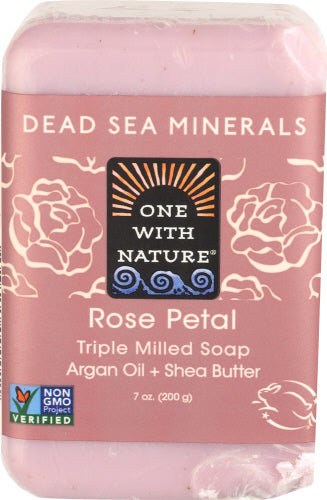 One With Nature – Soap Bar Rose Petal, 7 Oz (Pack of 1)