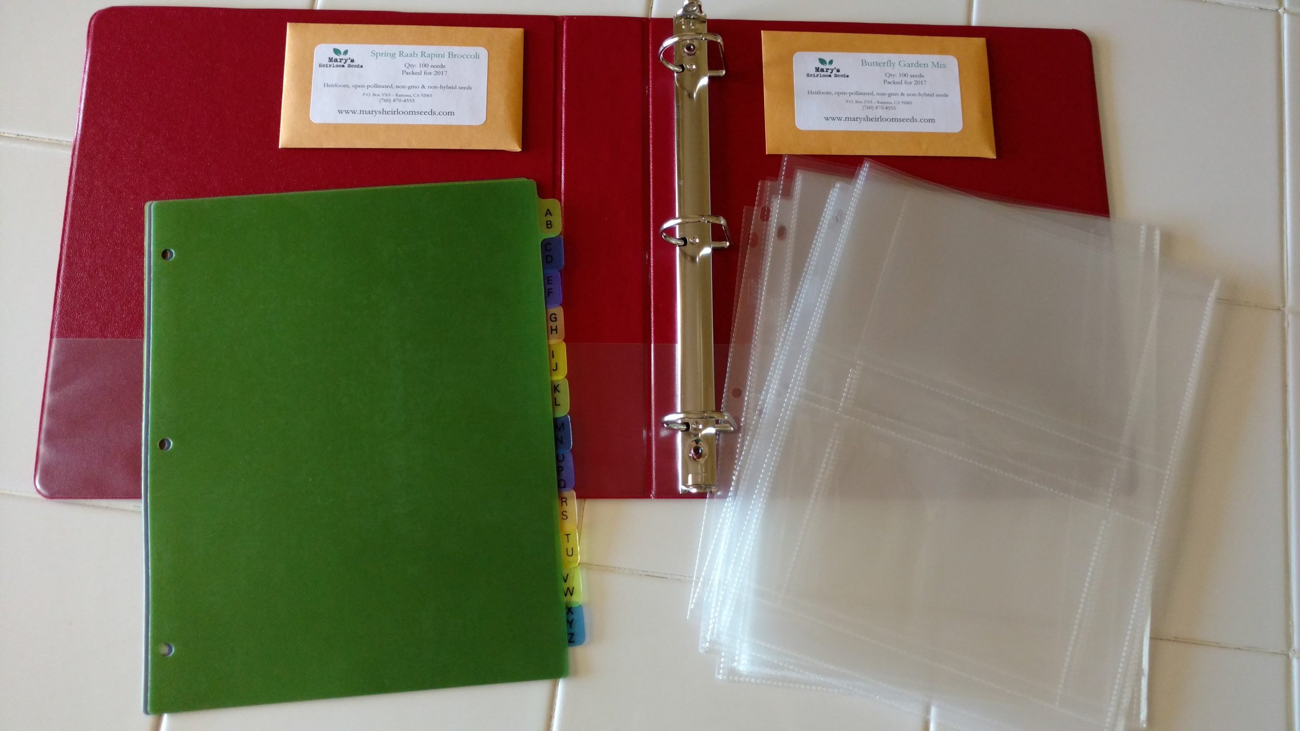 Seed Library Binder