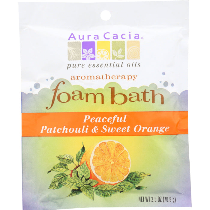 Aura Cacia – Bath Foam Patchouli Orange Peace, 2.5 oz (Pack of 6)