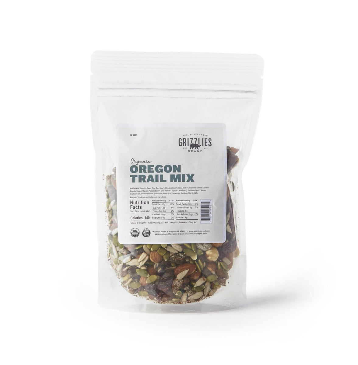 Organic Oregon Trail Mix Bags – 12 x 12oz