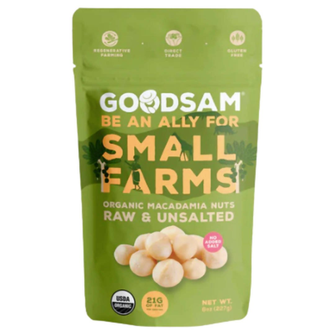 GoodSam Macadamia Nuts, Raw & Unsalted, Organic Bags – 12 bags x 8 oz