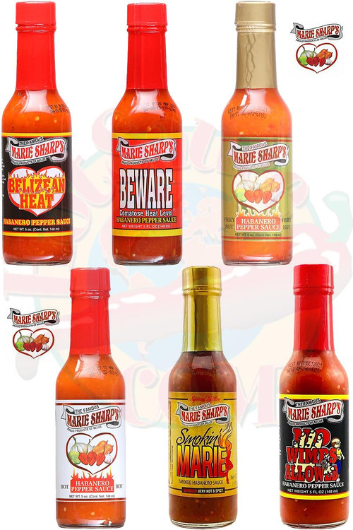 Marie Sharp’s Hotter Hot Sauces Gift Set, 6/5oz.