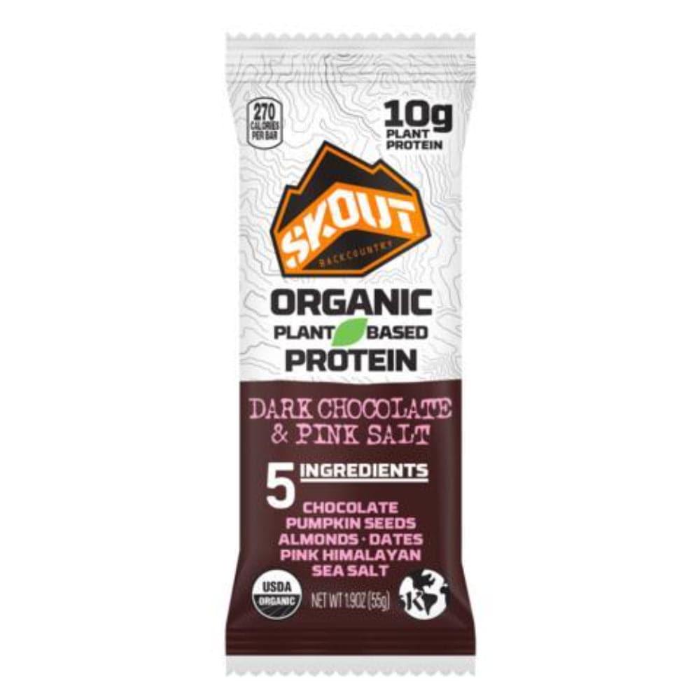 Skout – Dark Chocolate & Pink Salt Organic Protein Bar, 2.2 Oz – Pack