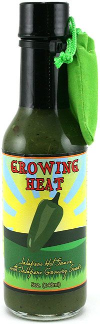Growing Heat Jalapeno Hot Sauce (with pepper seed packet), 5oz.