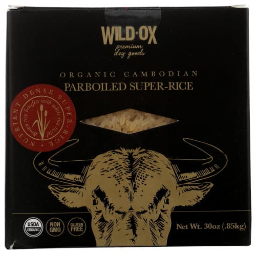 Wild Ox – Organic Cambodian Parboiled Super Rice, 30 oz | Pack of 6