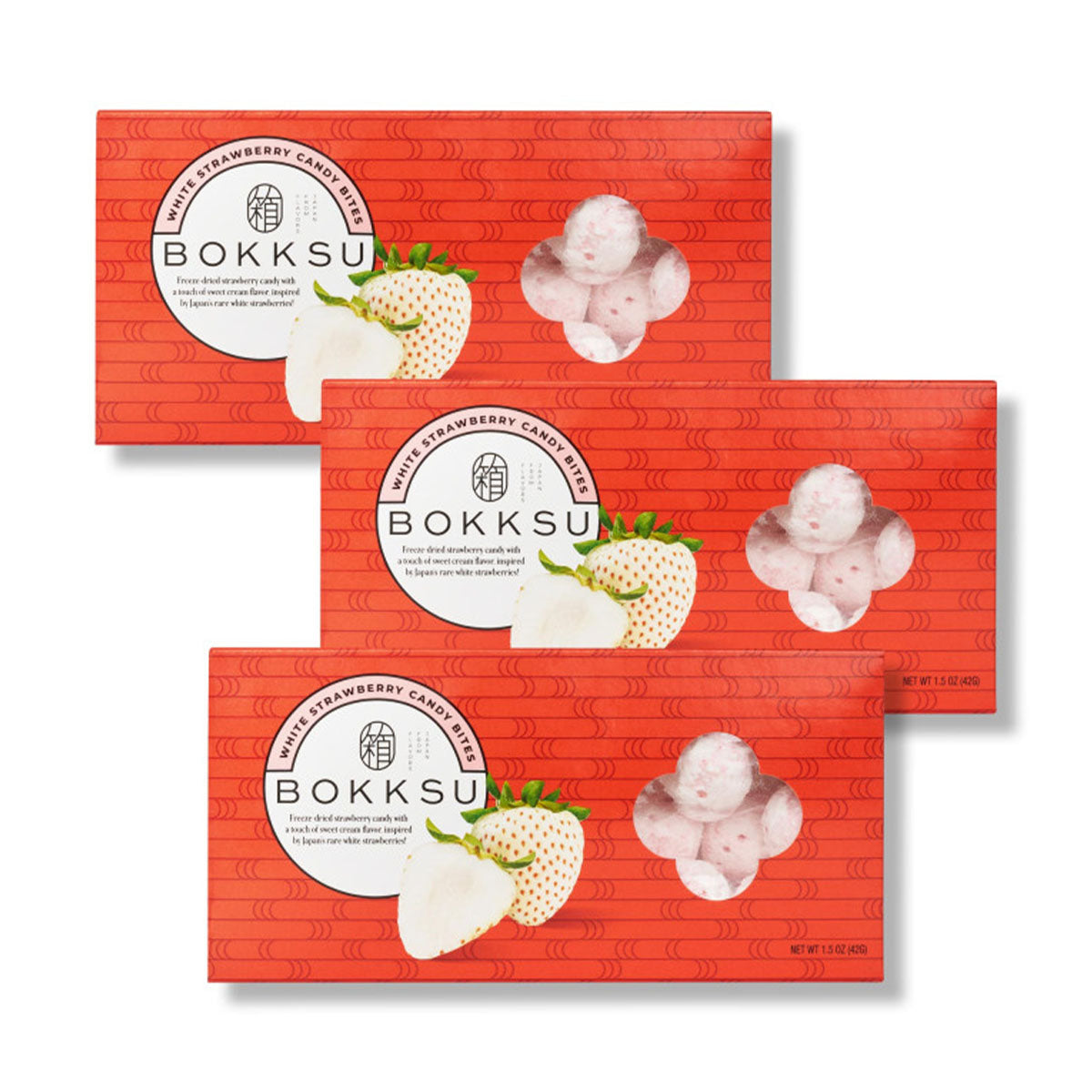 White Strawberry Japanese Candy Bites (3-Pack)