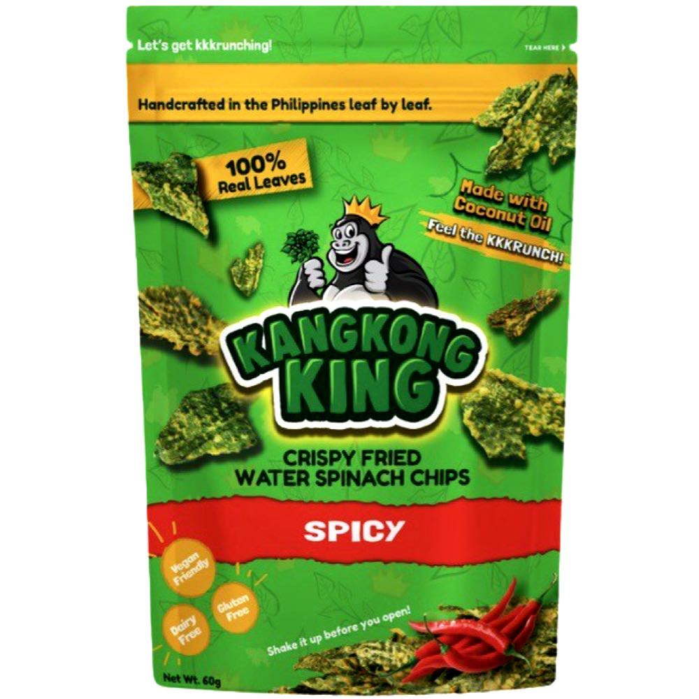 KangKong King – Crispy Fried Water Spinach Chips – Spicy – 60 G