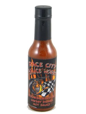 Race City Sauce Works “Moonshiners Run” Whisky Barrel Hot Sauce, 5oz.