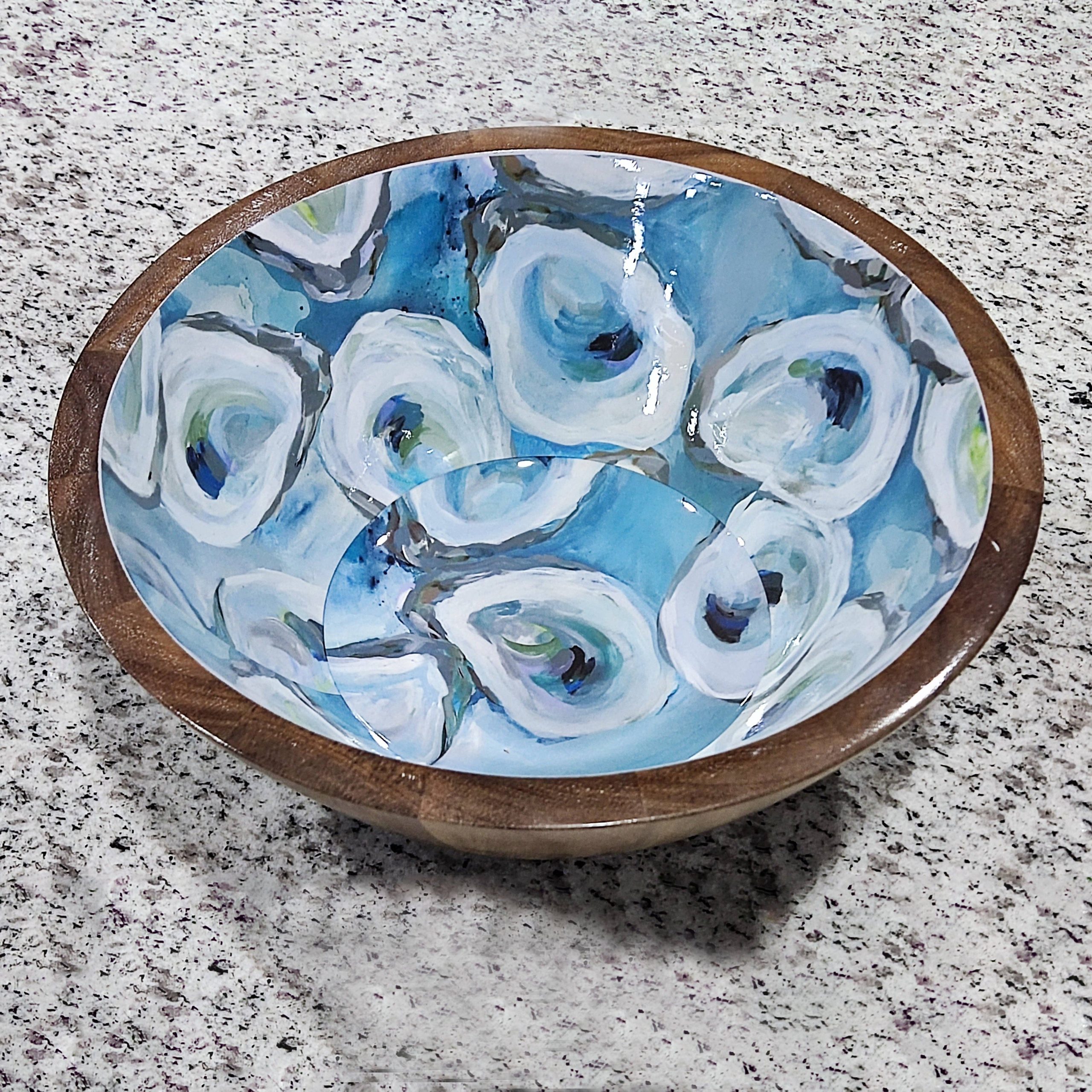 Kim Hovell Art – Wooden Bowl (Medium) – Ebb and Flow