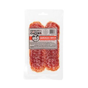 Charlito’s Cocina Cerveza Seca – Dry Cured Beer Salamis (Presliced) – 15 x 3oz