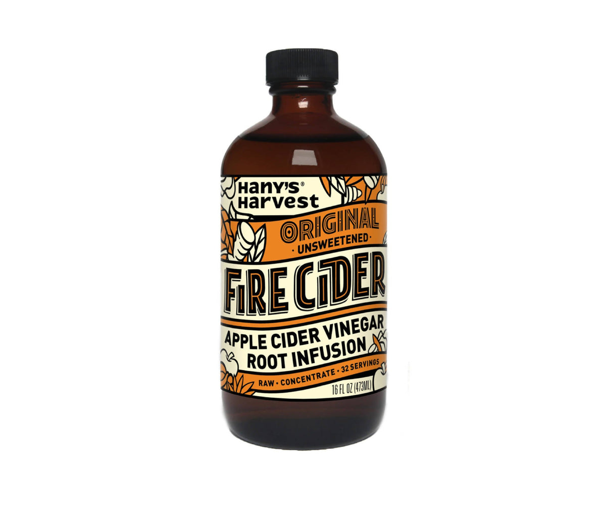 Original Fire Cider (Unsweetened Apple Cider Vinegar Root Infusion) Bottles – 6 x 16oz
