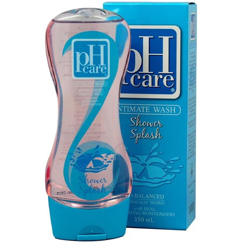 pH Care – Intimate Wash – Shower Splash (Blue) – pH Balanced Clinically Tested with Dual Hydrating Moisturizers