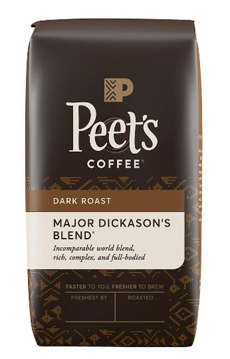 Peet’s Coffee Major Dickason’s Blend Whole Bean Dark Roast, 32 oz.