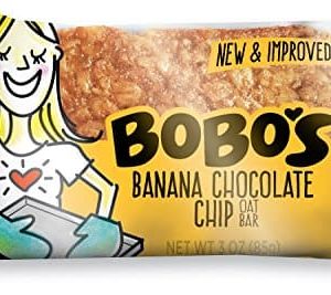 Bobo’s – Oat Bars Bar Oat Banana Choc Chip, 3 OZ – Pack of 12