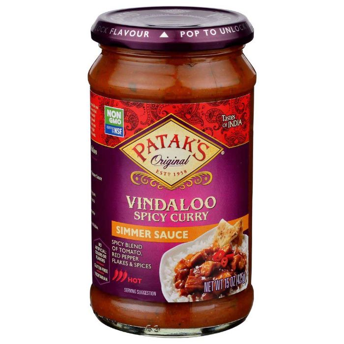 Pataks Sauce Vindaloo Spicy 15 Oz – Pack Of 6