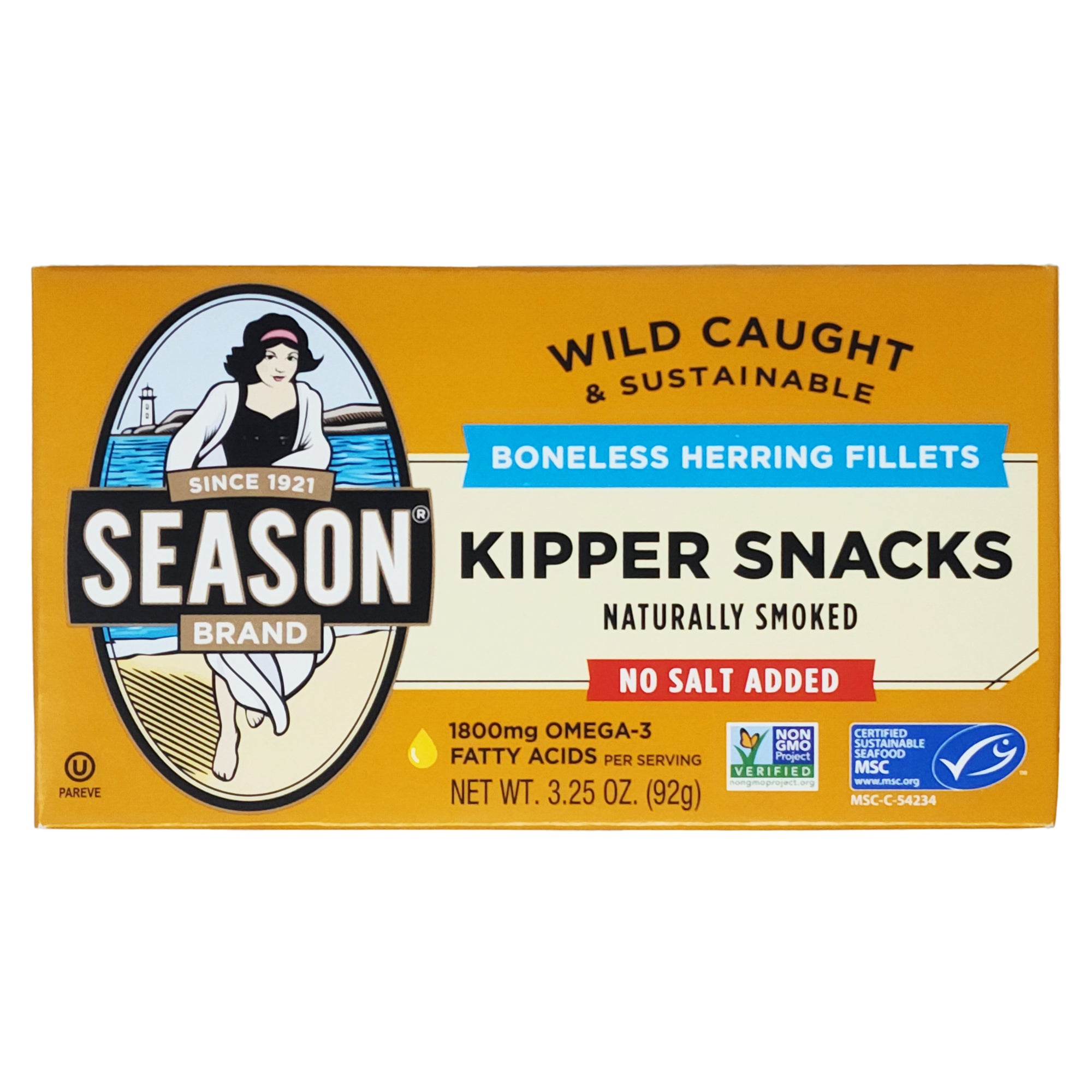 Season Brand No Salt Added Kipper Snacks – 3.25oz.