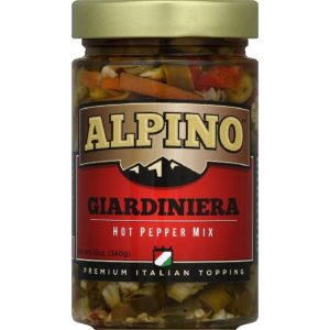Alpino – Hot Pepper Mix Giardiniera, 12 Oz | Pack of 6
