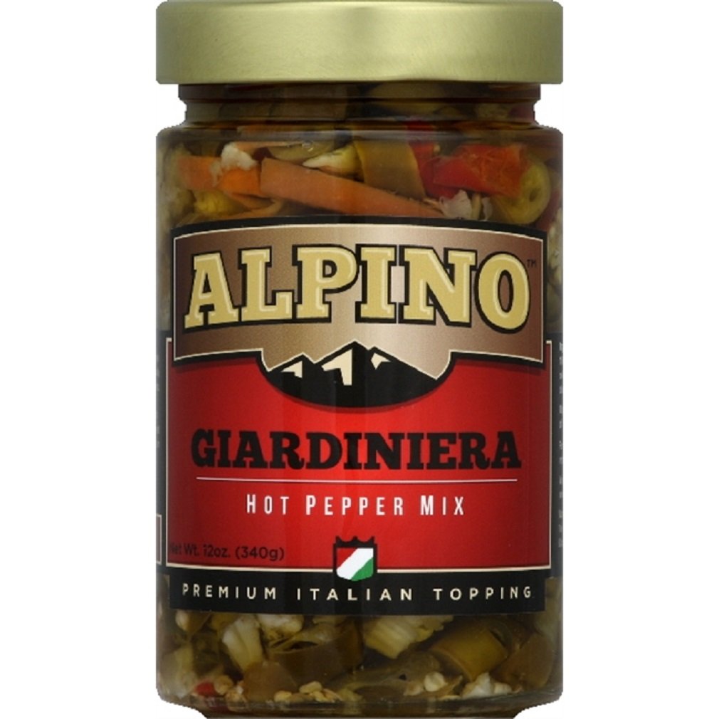 Alpino – Hot Pepper Mix Giardiniera, 12 Oz | Pack of 6