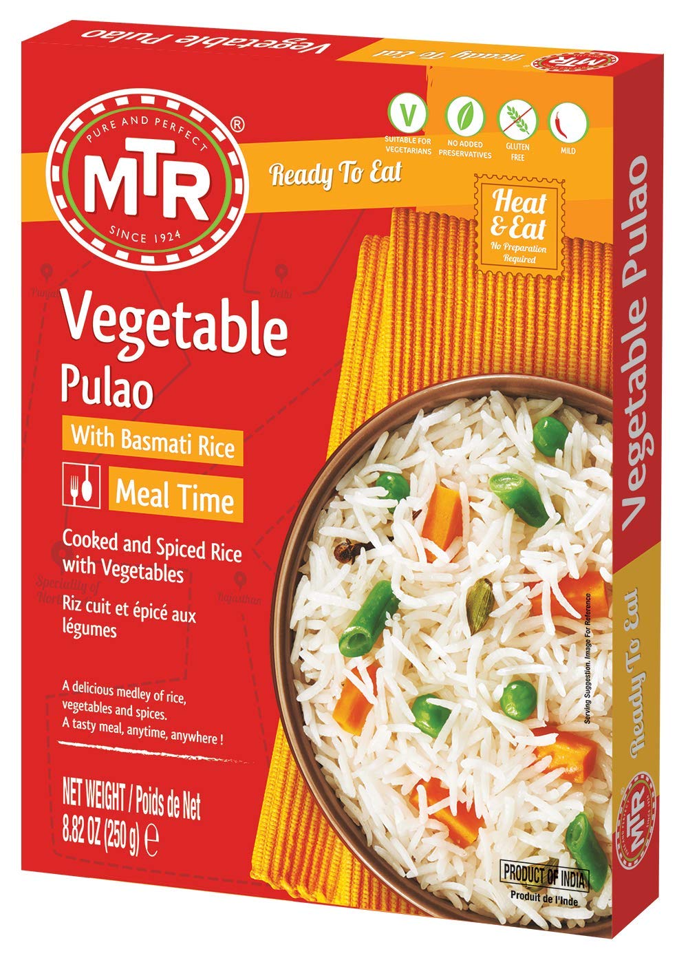 MTR Ready to Eat – Vegetable Pulao 10.58oz(300g)