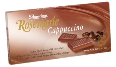 Schmerling’s Rosemarie Cappuccino Swiss Chocolate Bars, Coffee Filled, 3.5 oz