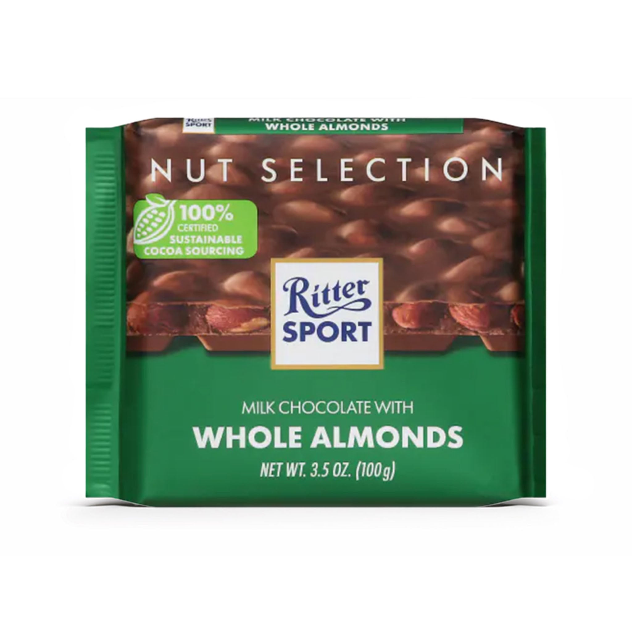 Ritter Sport Milk Chocolate with Whole Almonds – 100g