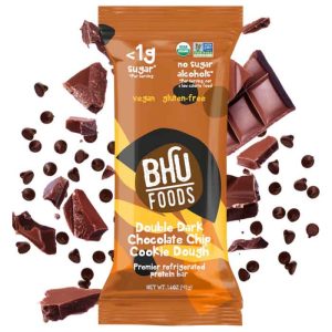 Bhu Foods – Bar Keto Double Chocolate Cookie Dough, 1.6oz | Pack of 8