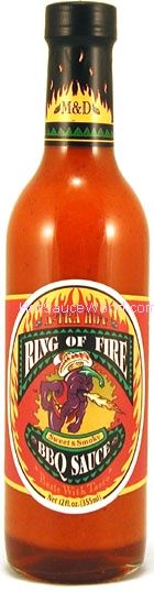 Ring of Fire Sweet & Smoky X-tra Hot BBQ Sauce, 12oz.