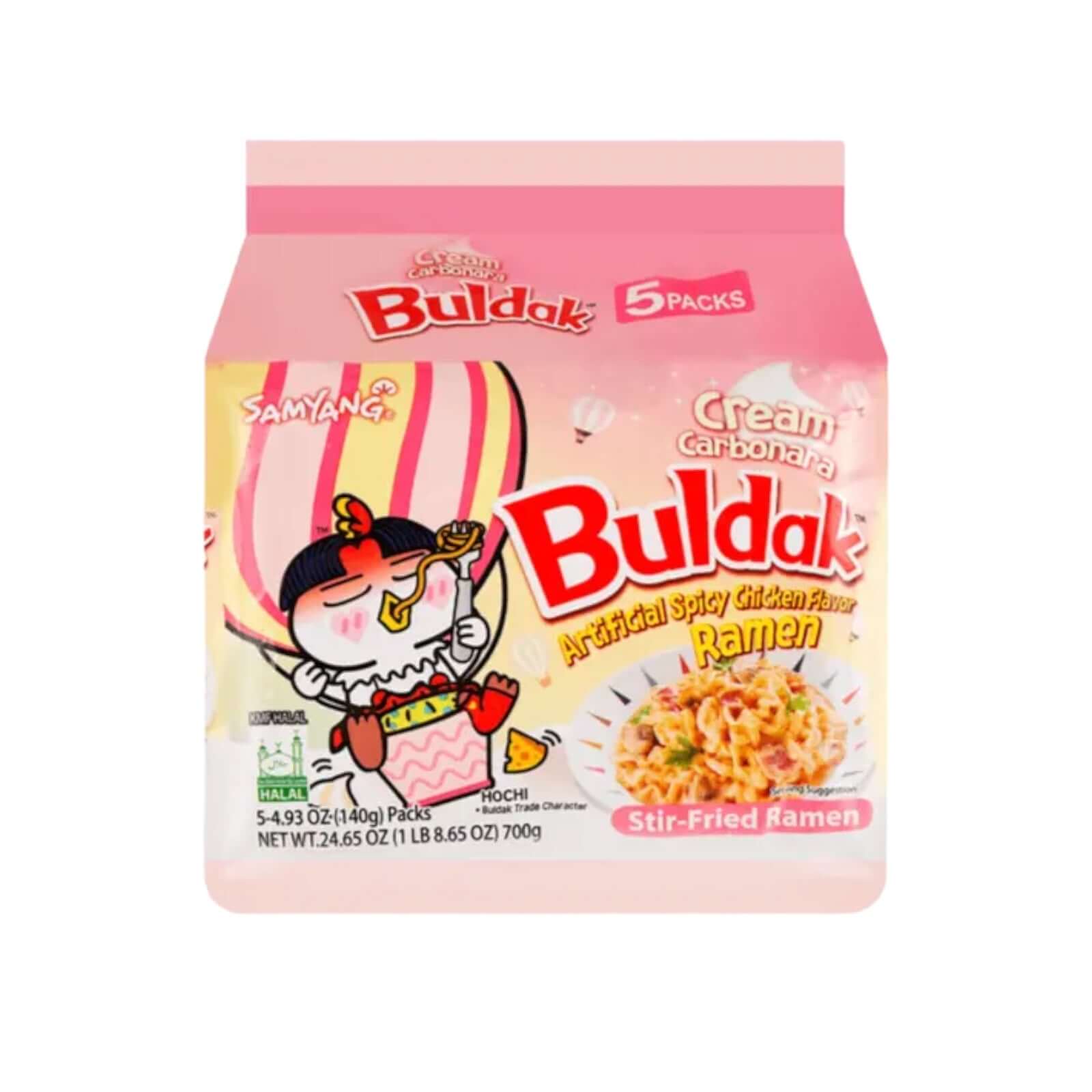 Samyang Buldak Cream Carbonara Artificial Spicy Chicken Flavor Stir-Fr