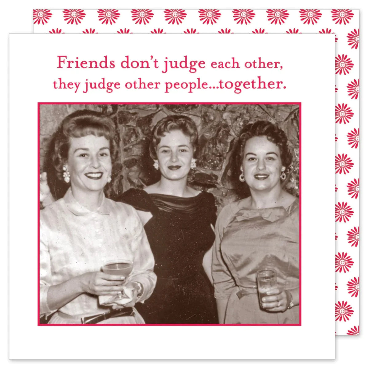 Shannon Martin Design – Friends Don’t Judge Each Other Beverage Napkin