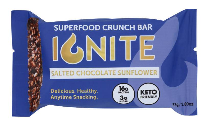 Ignite Superfood Bars Salted Chocolate Sunflower – 12 Bars x 1.89oz