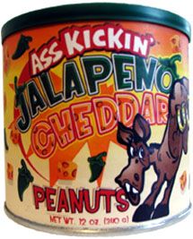Ass Kickin’ Jalapeno Cheddar Peanuts, 10oz.