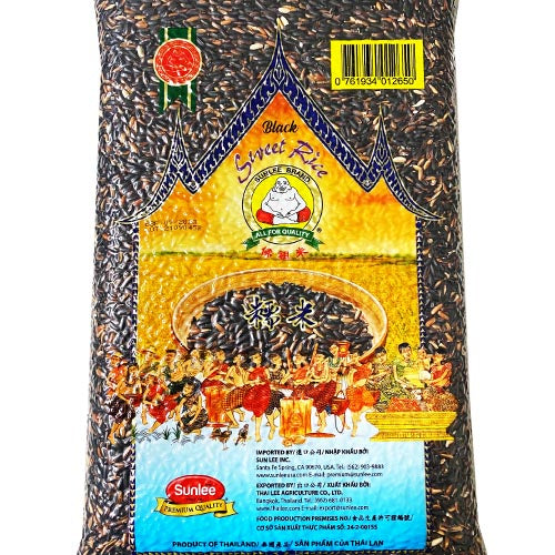 Sunlee Brand – Black Sweet Rice – Black Glutinous Rice – Pirurutong – 5 LBS