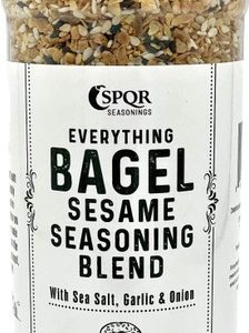 SPQR Seasonings Everything Bagel Seasoning Blend Original Delicious Blend of Sea Salt and Spices Dried Minced Garlic Onion Flakes, 10 oz