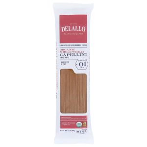 Delallo – Pasta Whole Wheat Capellini, 16oz