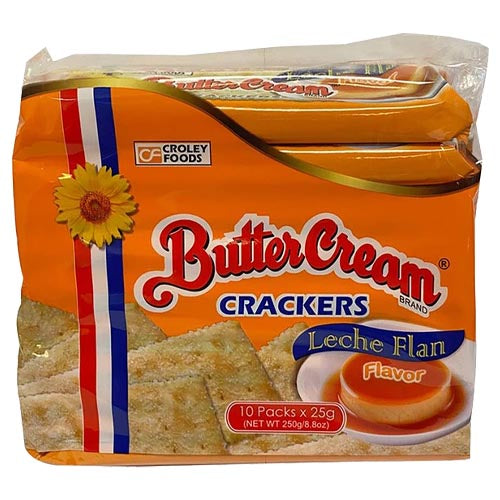 Butter Cream – Leche Flan Flavored Crackers – 10 Pack – 25 G – 8.8 OZ