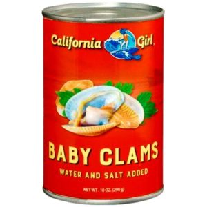 California Girl – Baby Clams – Water and Salt Added – 10 OZ