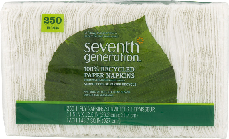 Seventh Generation – White Napkins Lunch, 1Ea (Pack of 12)