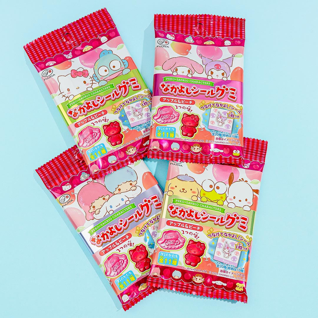 Peko-Chan x Sanrio Characters Nakayoshi Seal Gummy – Apple & Peach
