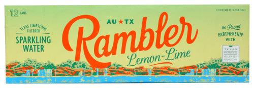 Rambler – Sparkling Water Lemon Lime, 144 fl oz (12-Pack) | Pack of 2