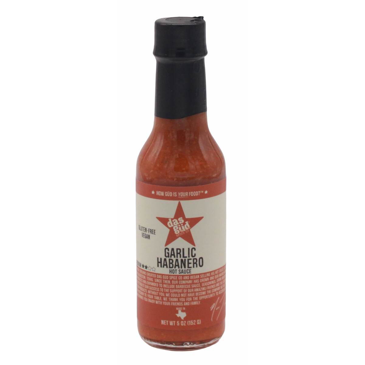 Das Gud Garlic Habanero Hot Sauce