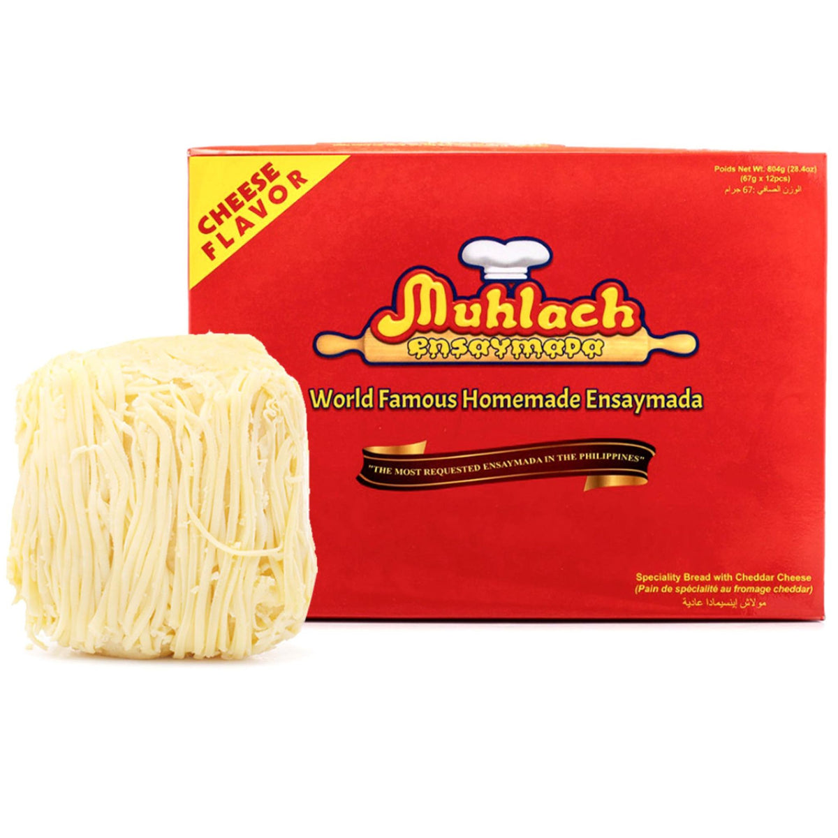 Muhlach Ensaymada – Cheese Flavor – 12 Pack – 28.4 OZ