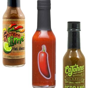 Best of Serrano Pepper Hot Sauces Set, 3/5oz.