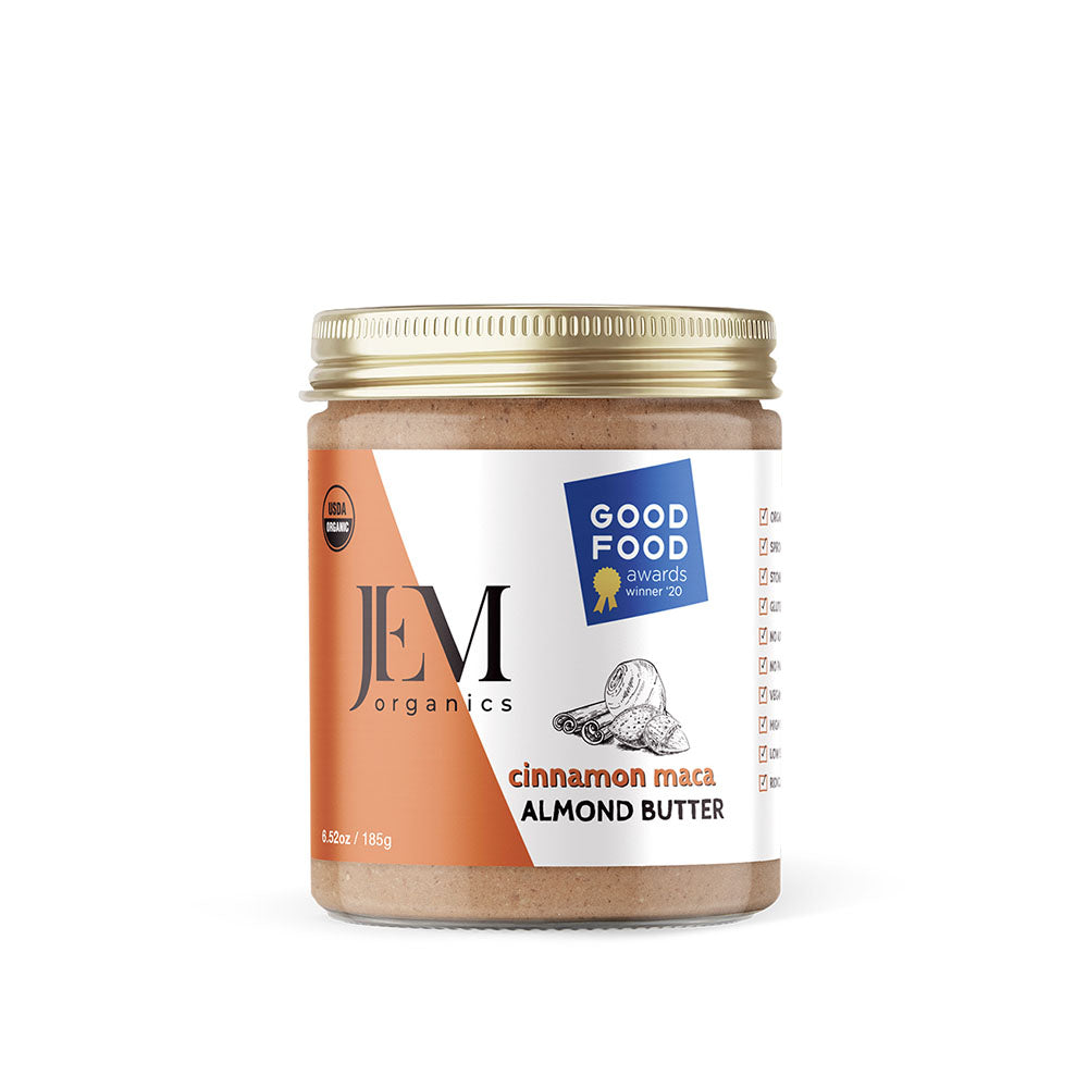 JEM Organics Cinnamon Maca Almond Butter – Small 6 pack