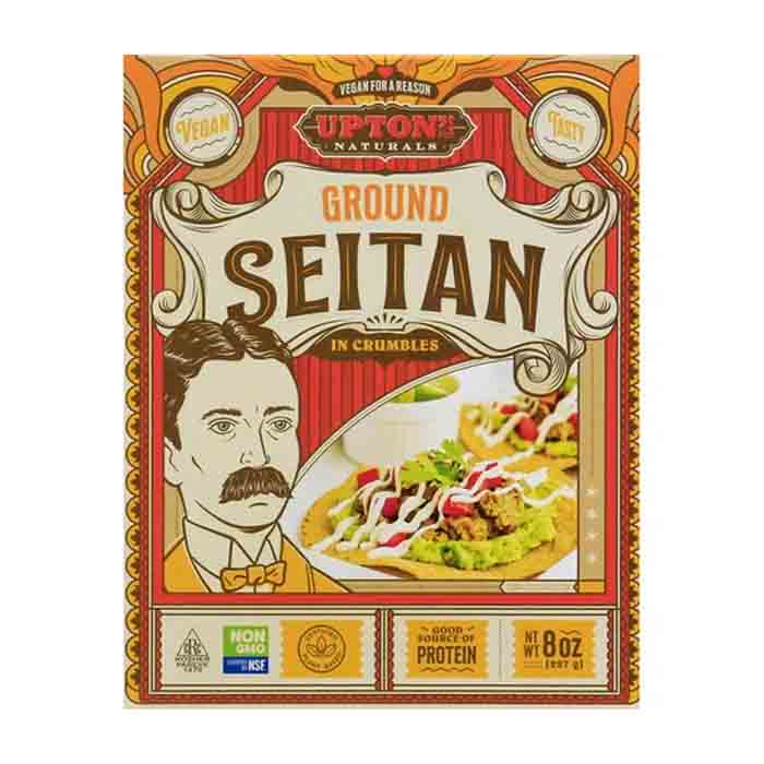 Upton’s Naturals – Seitan in Crumbles, 8oz | Assorted Flavors