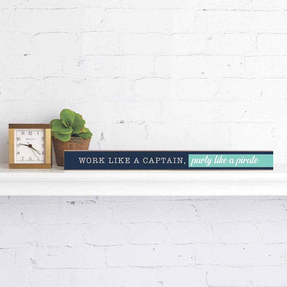 Rustic Marlin – Work like a captain, party like a pirate Skinny Sign