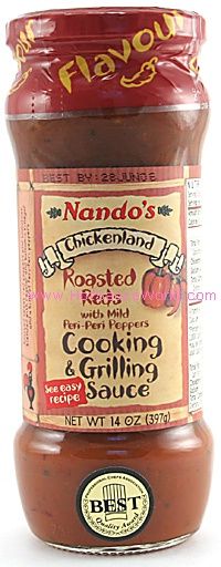Nando’s Roasted Reds Cooking and Grilling Sauce, 10oz.