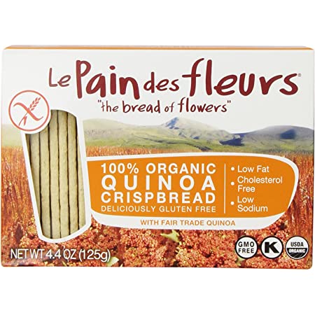 Le Pain des fleurs Organic Crispbread Gluten Free Quinoa | Pack of 6