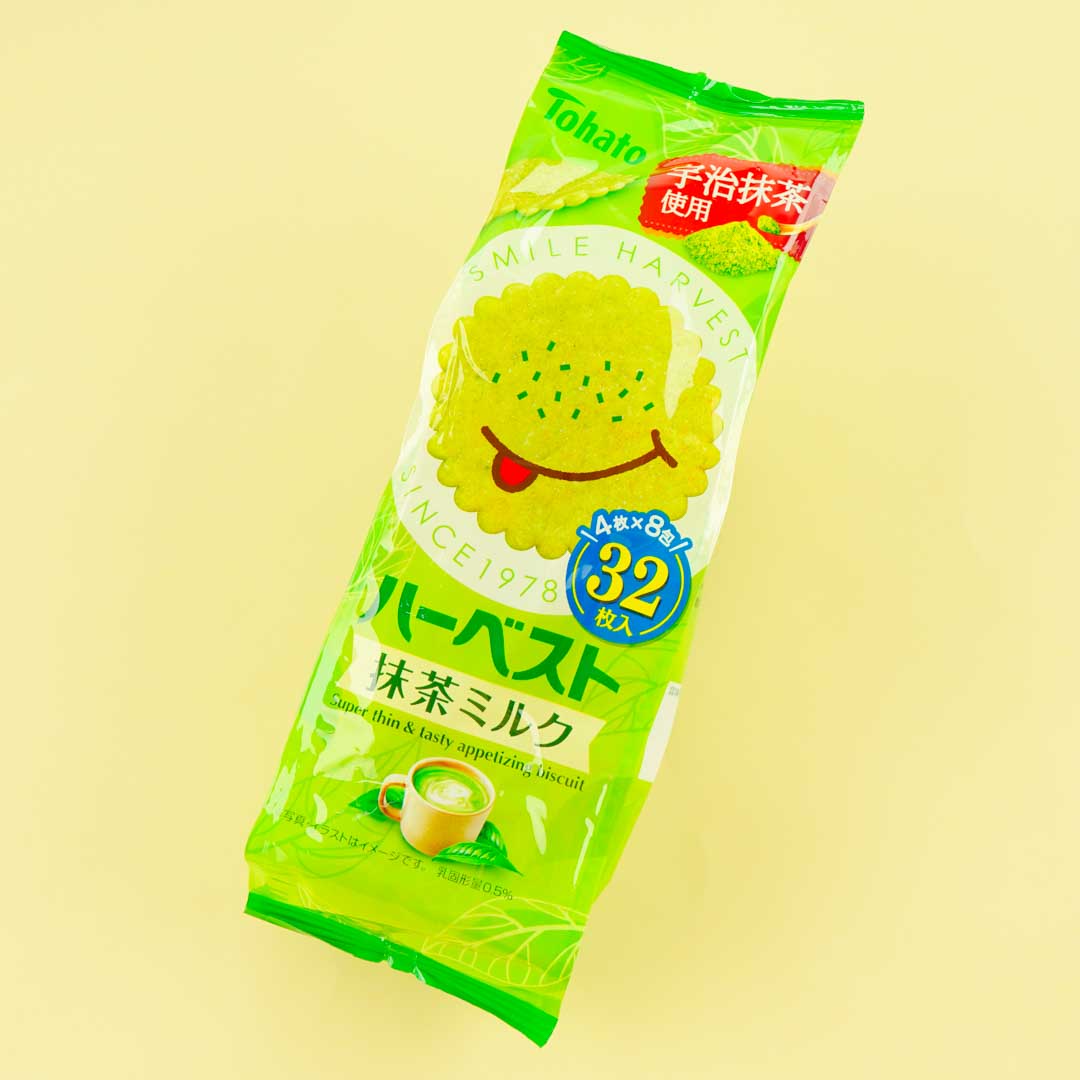 Tohato Smile Harvest Super Thin Biscuit Bag – Matcha Milk